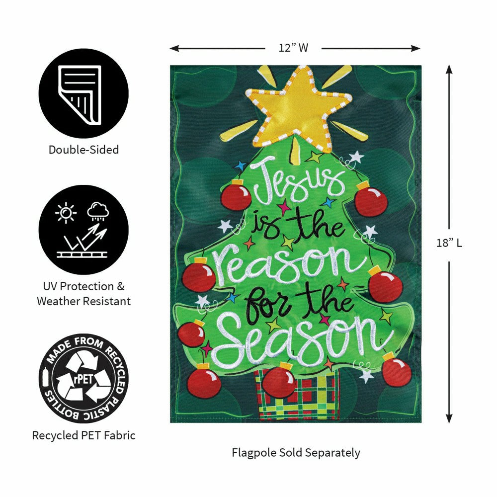 Jesus Is The Reason Applique Garden Flag | Plow & Hearth