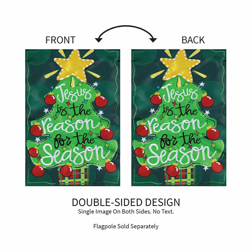 Jesus Is The Reason Applique Garden Flag | Plow & Hearth