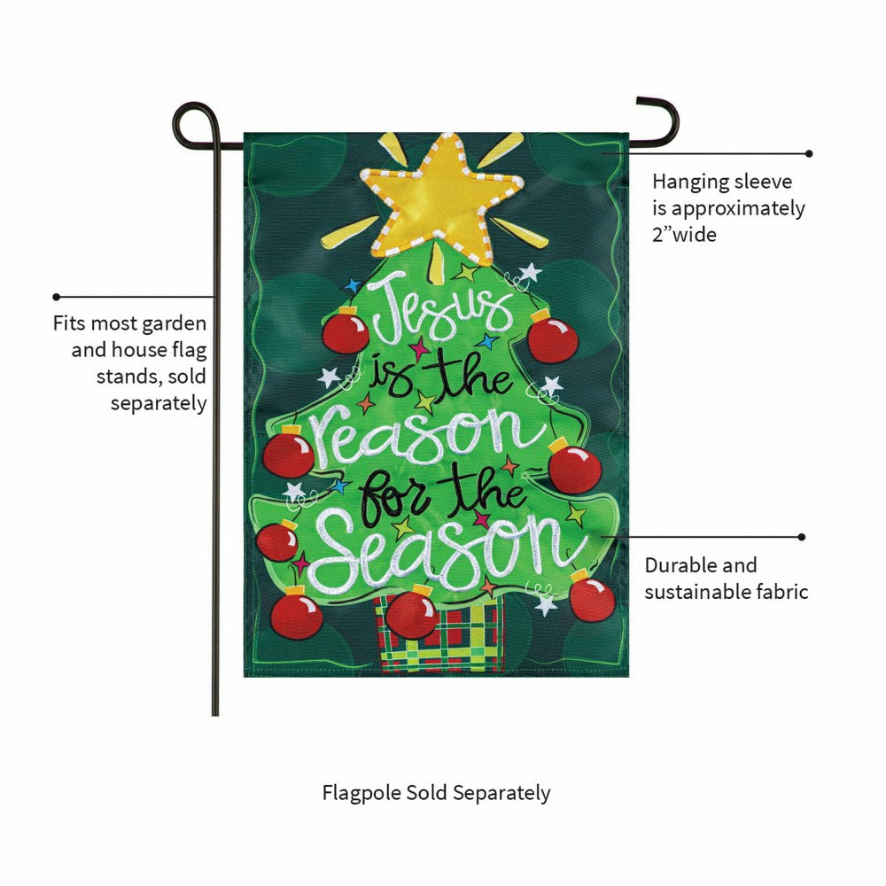 Jesus Is The Reason Applique Garden Flag | Plow & Hearth
