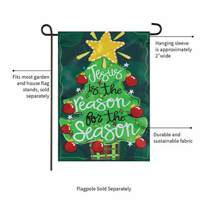 Jesus Is The Reason Applique Garden Flag | Plow & Hearth