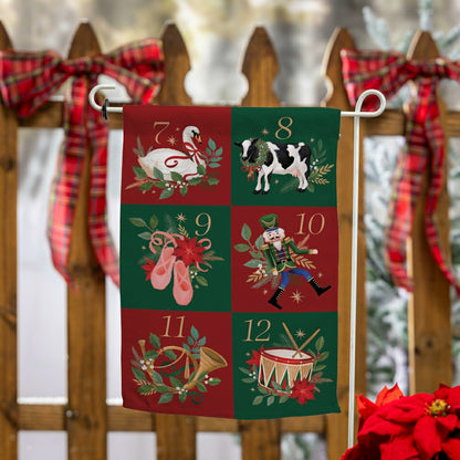12 Days of Christmas Suede Garden Flag | Plow & Hearth