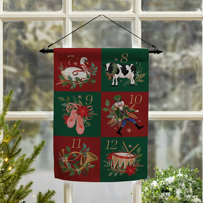 12 Days of Christmas Suede Garden Flag | Plow & Hearth
