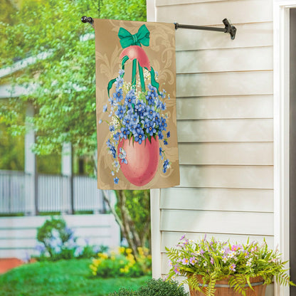 Floral Easter Egg Suede House Flag | Plow & Hearth