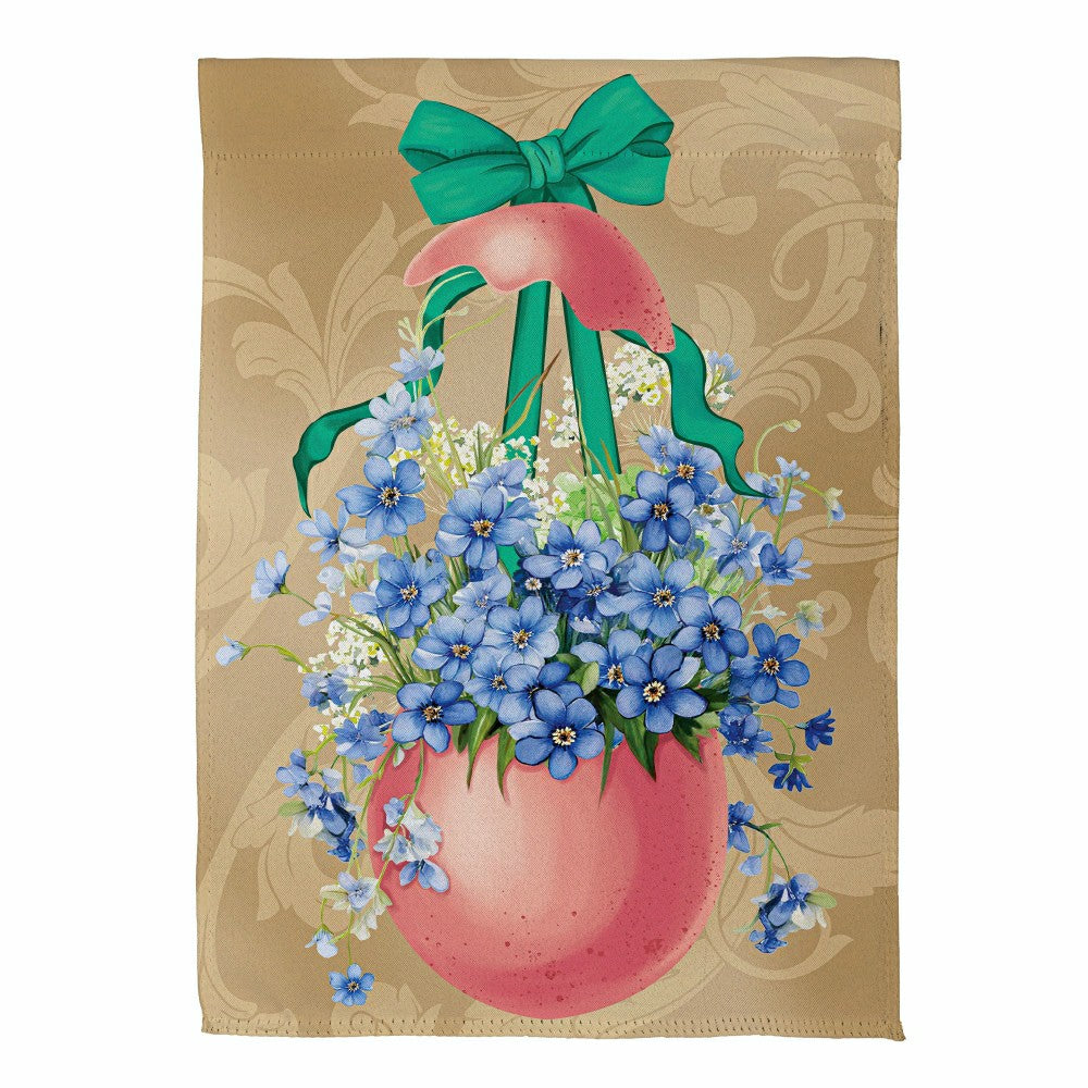 Floral Easter Egg Suede House Flag | Plow & Hearth