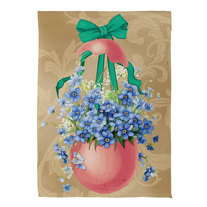 Floral Easter Egg Suede House Flag | Plow & Hearth