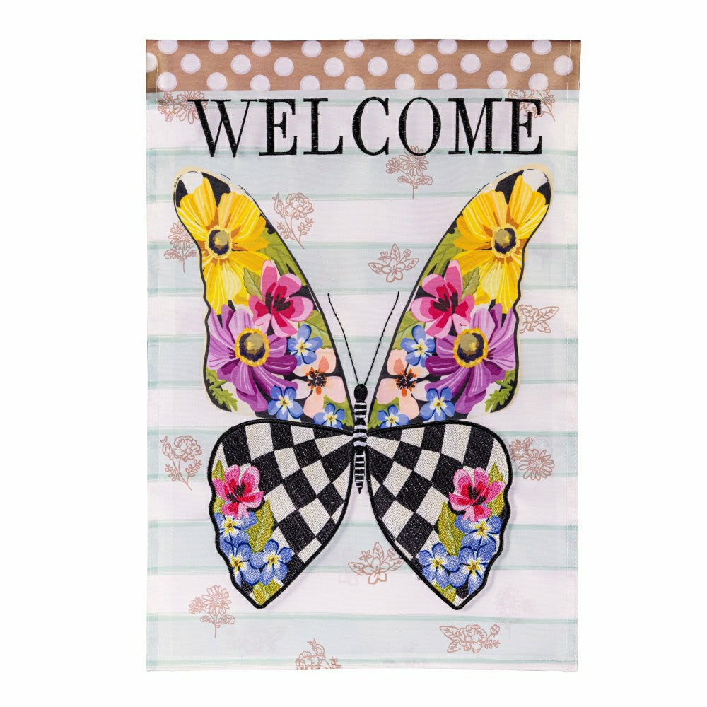 Mack Childs Butterfly Applique House Flag | Plow & Hearth