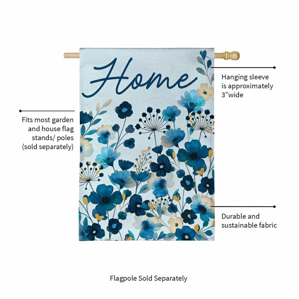 VivaStyle Gilded Meadow Burlap House Flag | Plow & Hearth