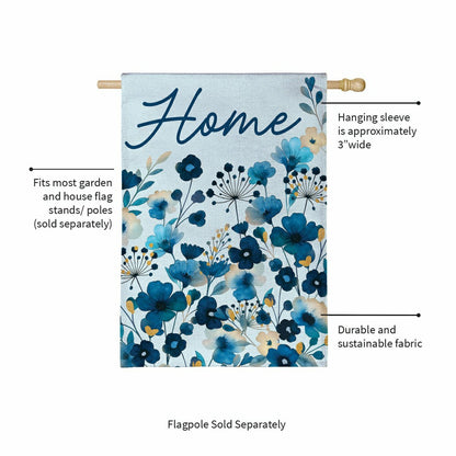 VivaStyle Gilded Meadow Burlap House Flag | Plow & Hearth