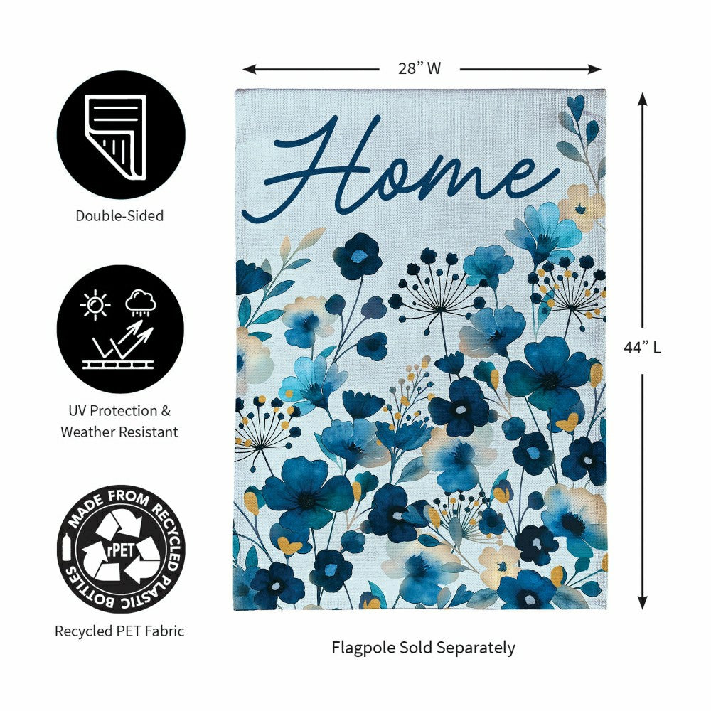 VivaStyle Gilded Meadow Burlap House Flag | Plow & Hearth