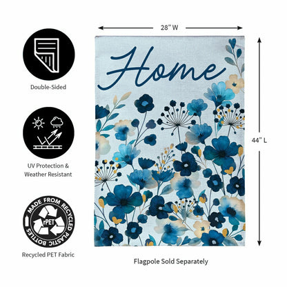 VivaStyle Gilded Meadow Burlap House Flag | Plow & Hearth