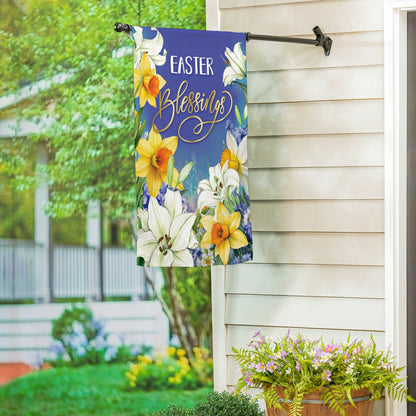 Blessings For Easter Suede House Flag | Plow & Hearth