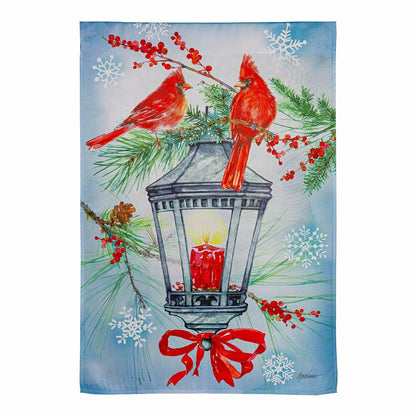Cardinal Lantern Suede House Flag | Plow & Hearth