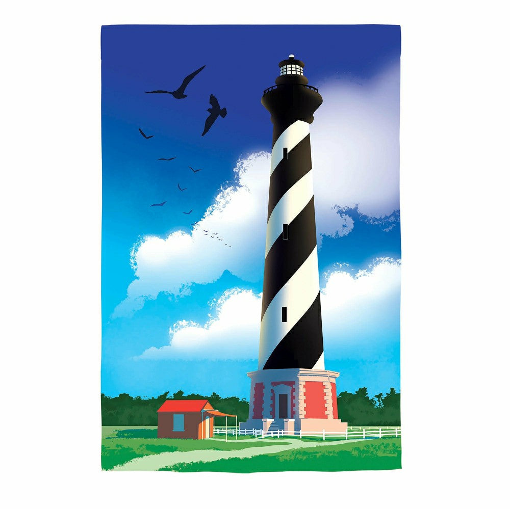 Hatteras Lighthouse Suede House Flag | Plow & Hearth