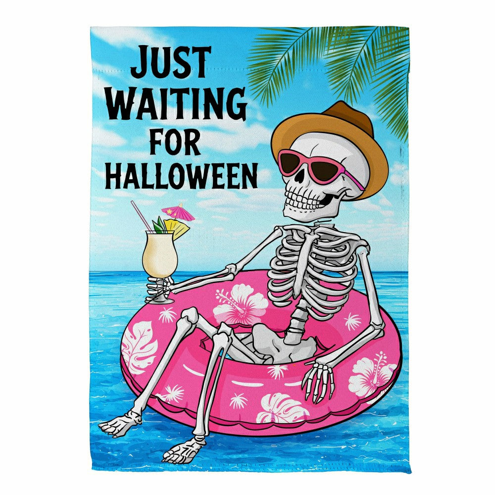 Just Waiting for Halloween Suede House Flag | Plow & Hearth