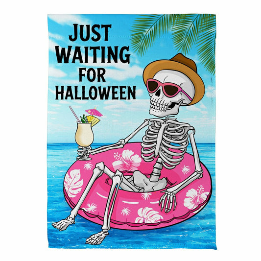 Just Waiting for Halloween Suede House Flag | Plow & Hearth