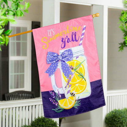 Lavender Lemonade Applique House Flag | Plow & Hearth