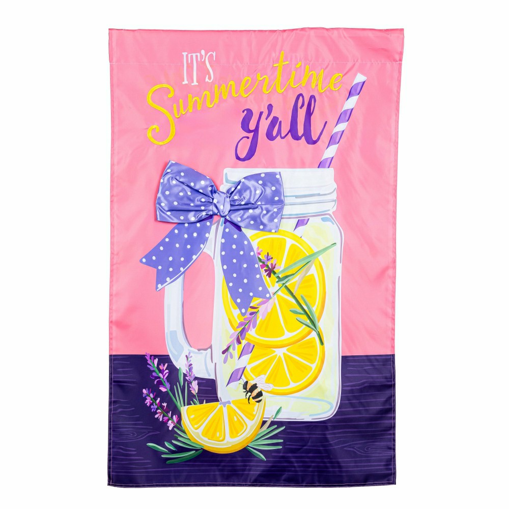 Lavender Lemonade Applique House Flag | Plow & Hearth