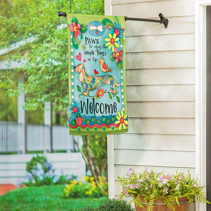 Dog Life Suede House Flag | Plow & Hearth