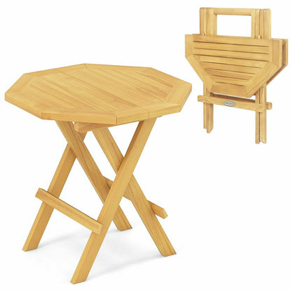 Teak Wood Octagon Side Table | Plow & Hearth
