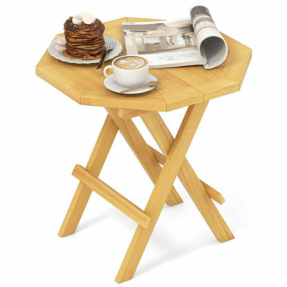 Teak Wood Octagon Side Table | Plow & Hearth