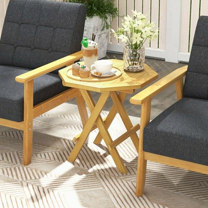 Teak Wood Octagon Side Table | Plow & Hearth