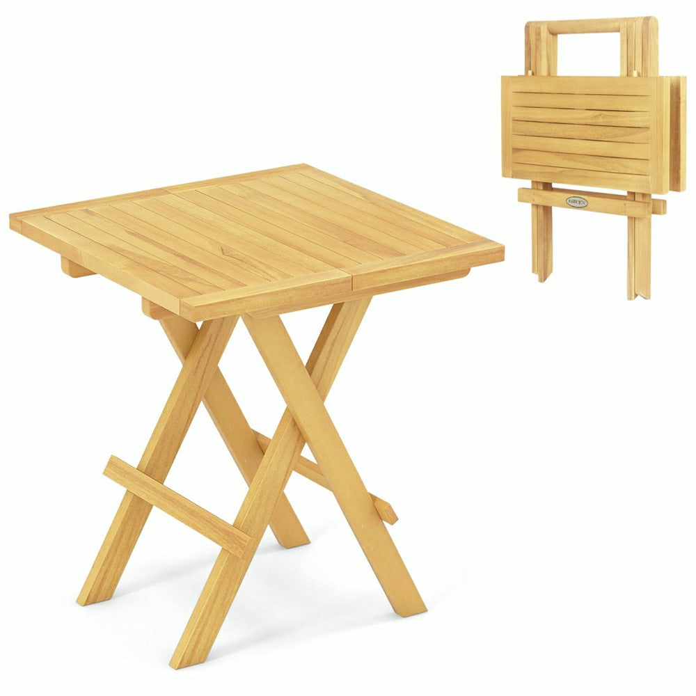 Teak Wood Square Side Table | Plow & Hearth