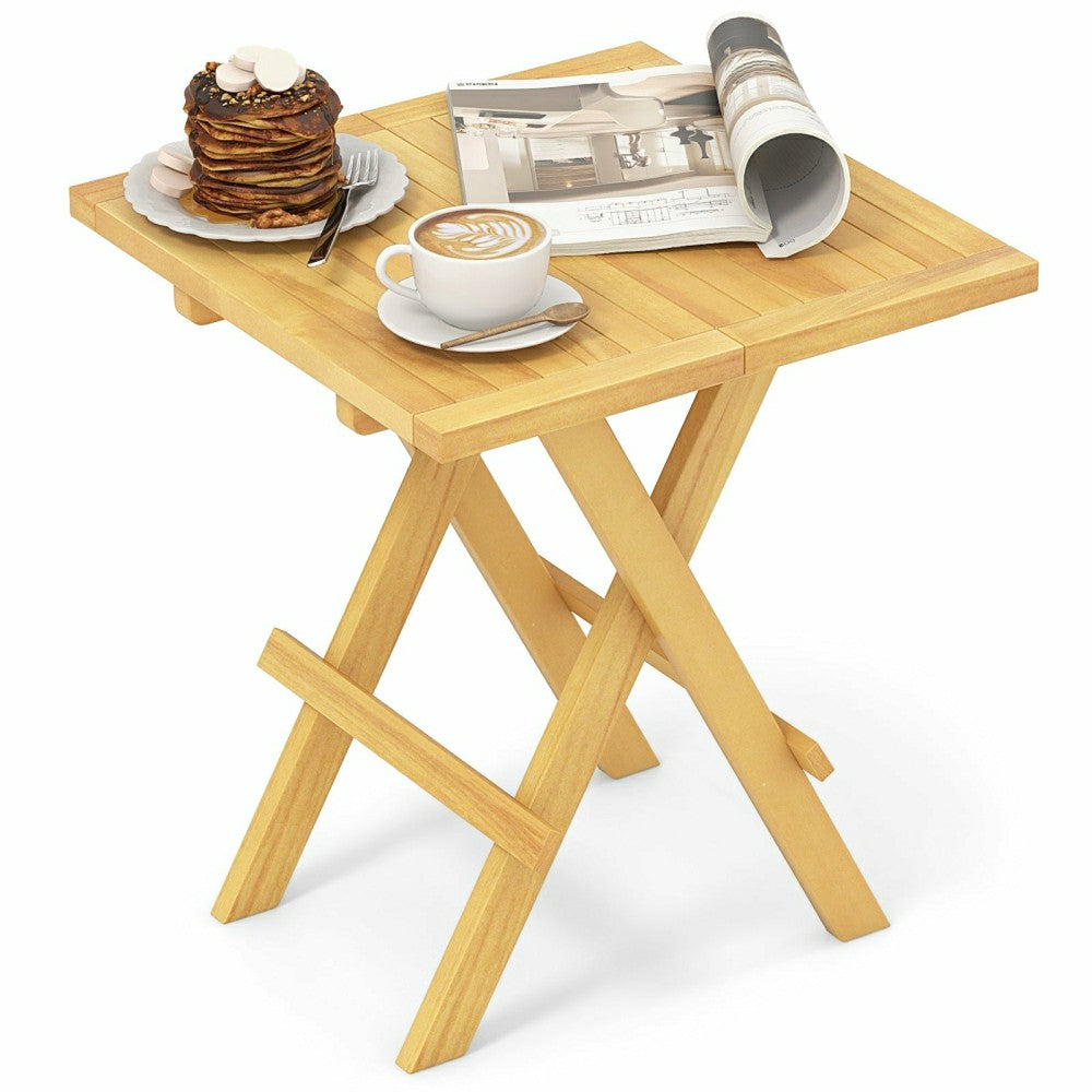 Teak Wood Square Side Table | Plow & Hearth