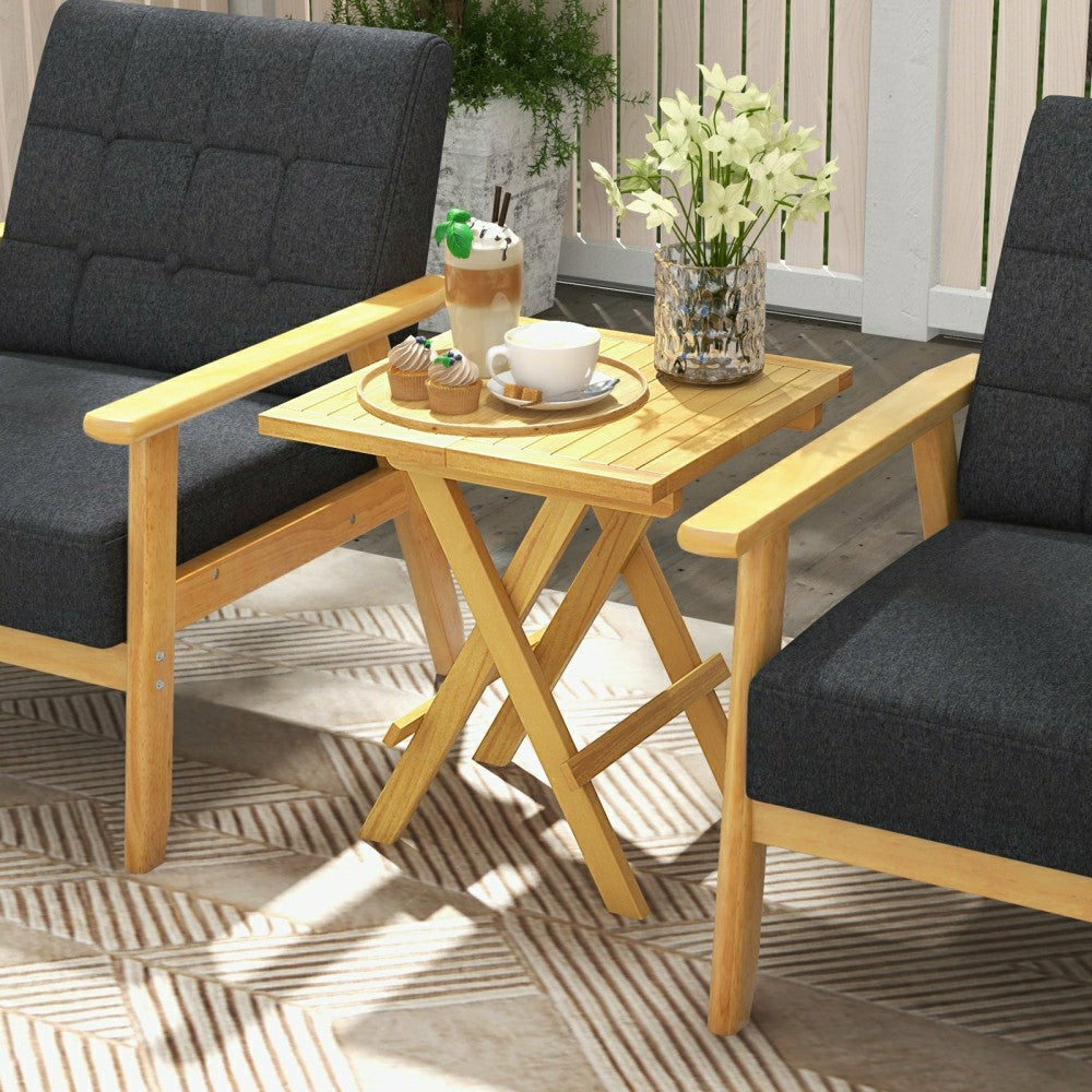 Teak Wood Square Side Table | Plow & Hearth