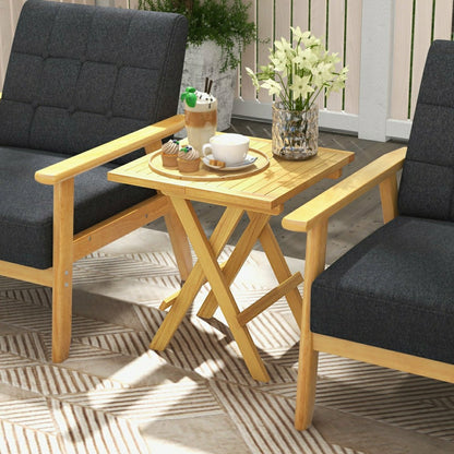 Teak Wood Square Side Table | Plow & Hearth