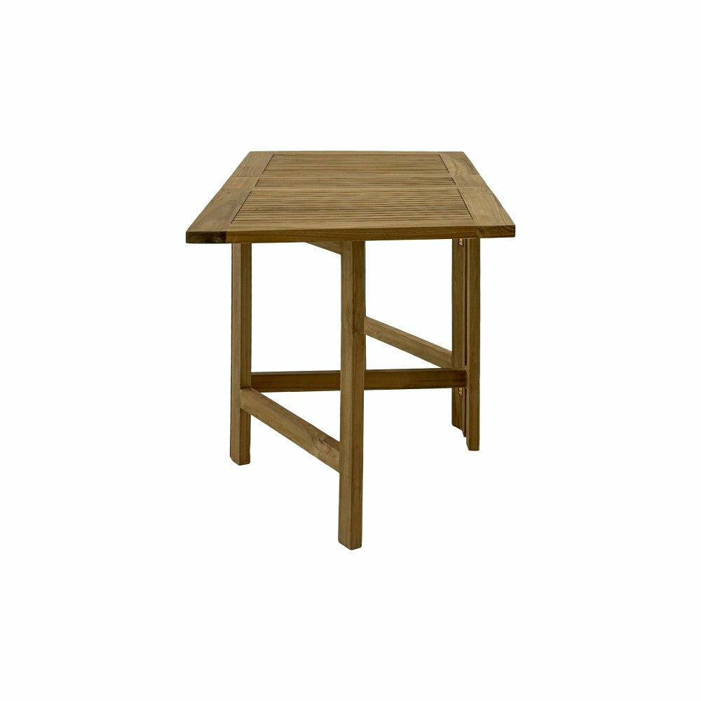 Telluride Natural Teak Rectangular Dual Folding Balcony Table - 51" | Plow & Hearth
