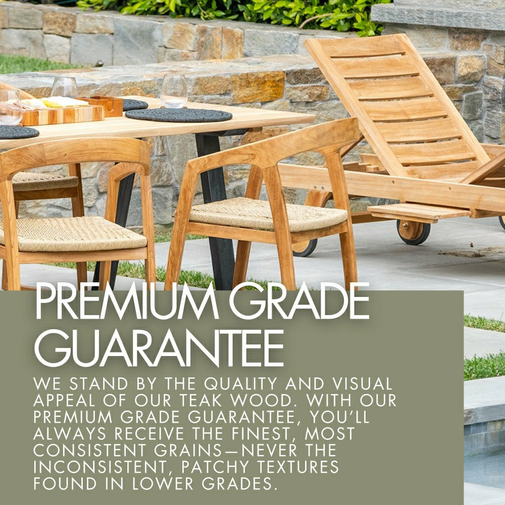 Telluride Natural Teak Rectangular Dual Folding Balcony Table - 51" | Plow & Hearth