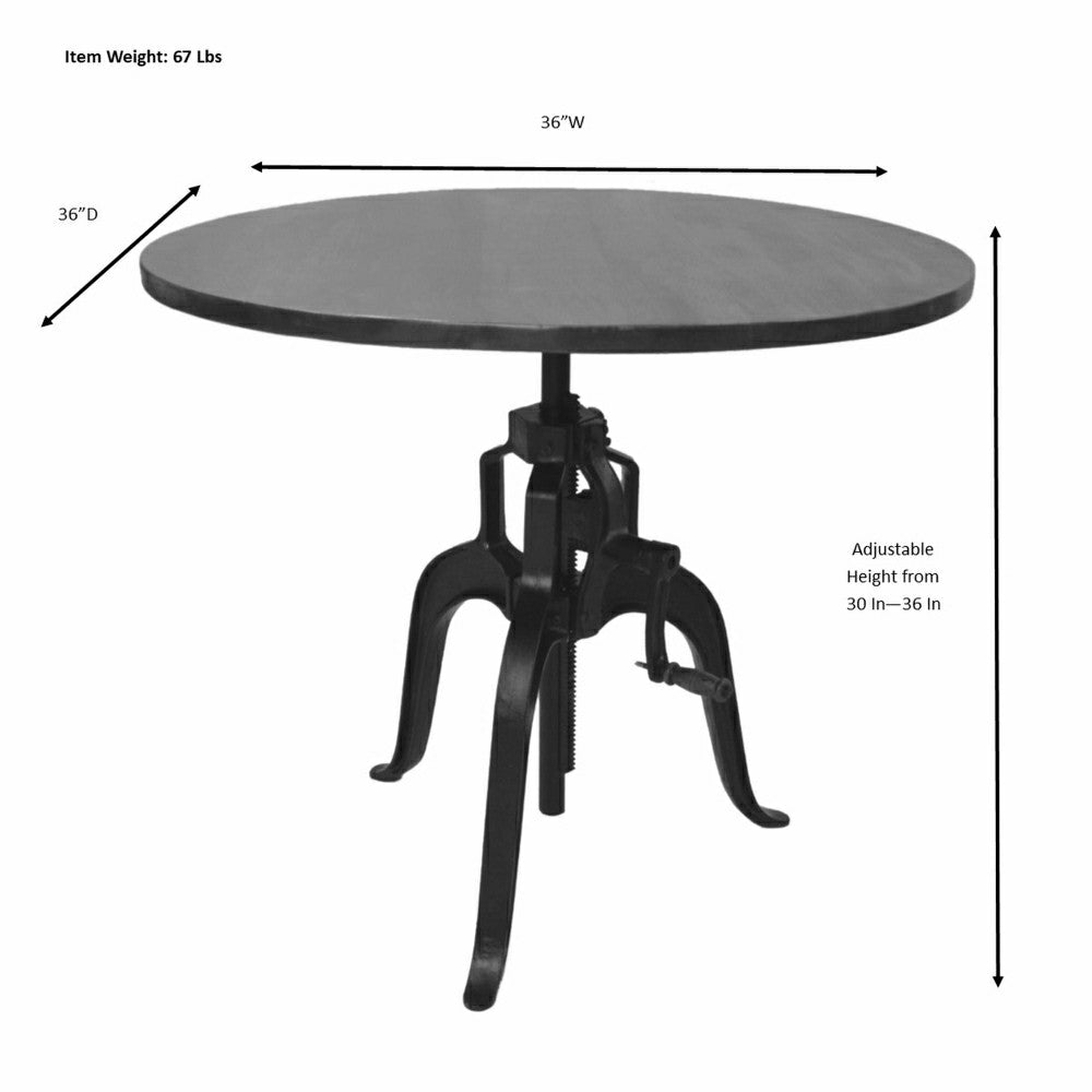 Bentley Adjustable Crank Table, Chestnut | Plow & Hearth