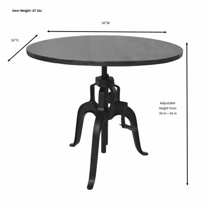 Bentley Adjustable Crank Table, Chestnut | Plow & Hearth