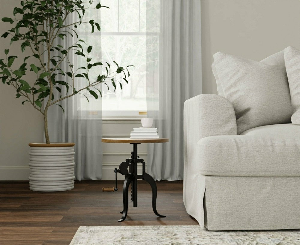Regan Adjustable Accent Table, Harvest Oak | Plow & Hearth