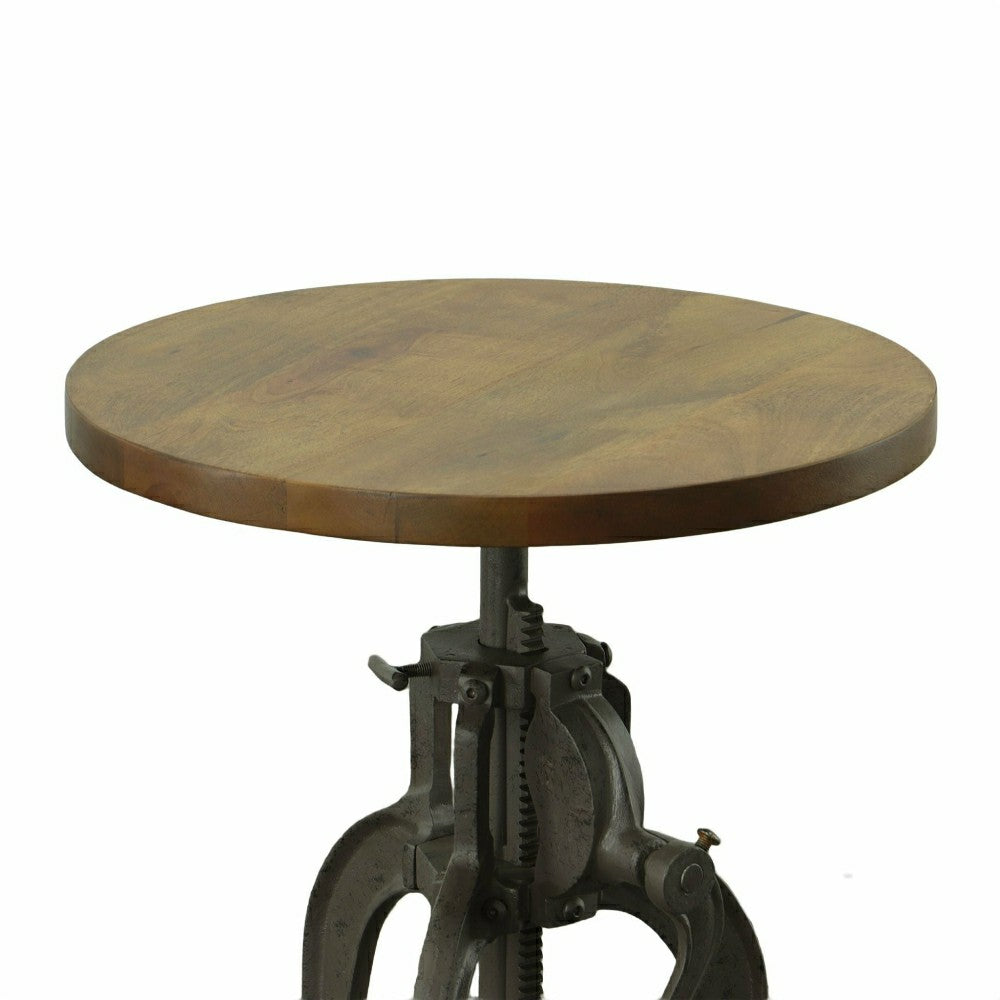 Regan Adjustable Accent Table, Harvest Oak | Plow & Hearth