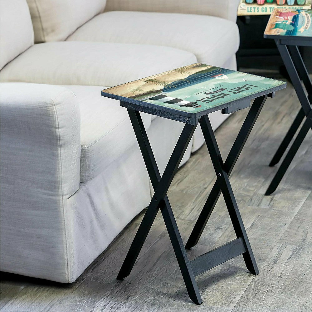 West Coast Beach TV Tray Set of 4 | Plow & Hearth