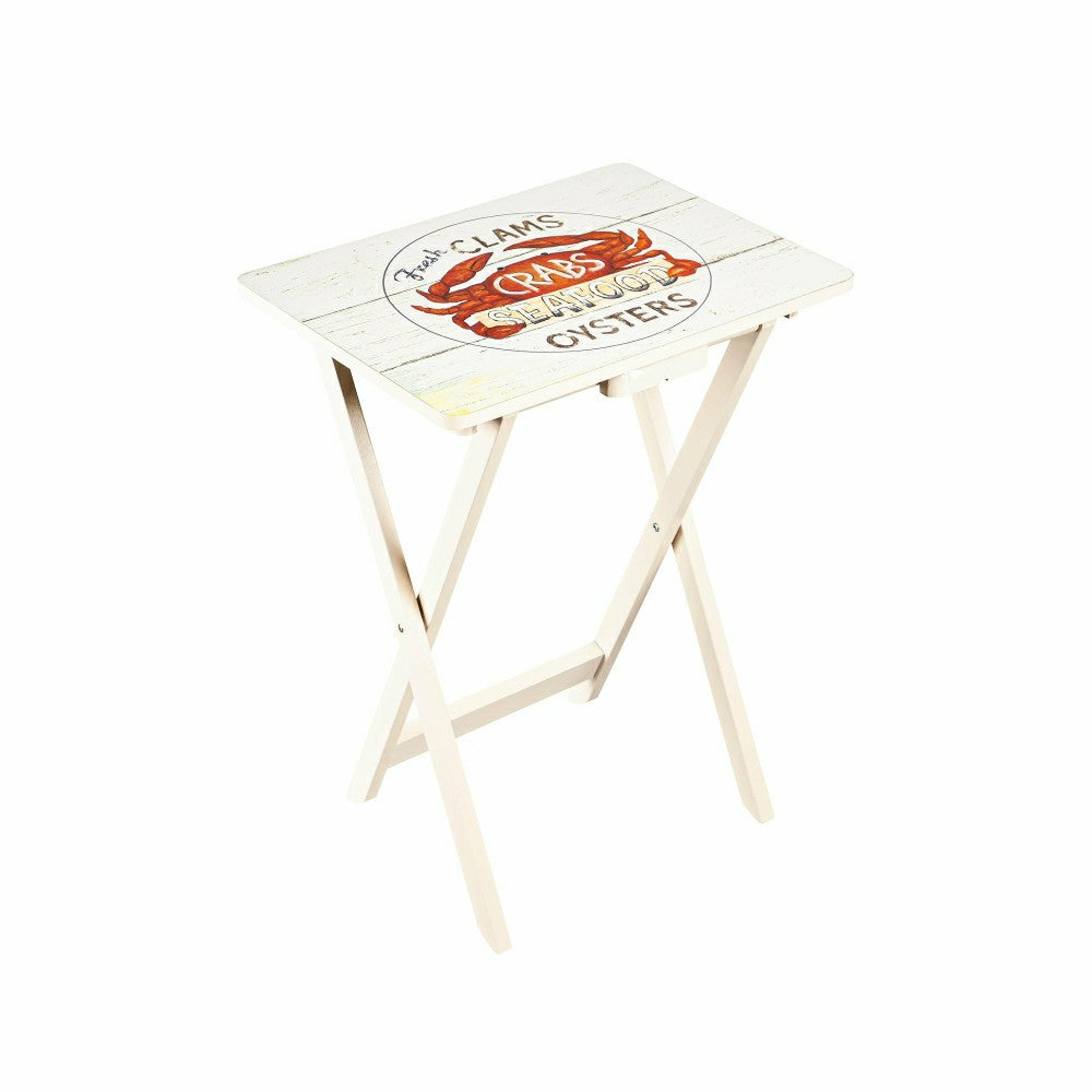 Nautical TV Tray Set With Stand, Set of 4 | Plow & Hearth