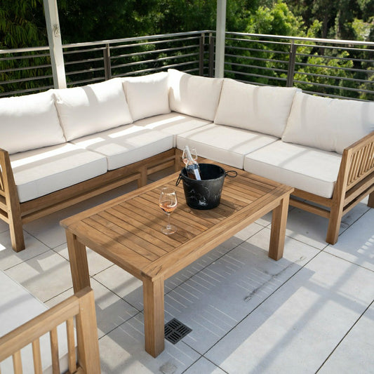 Kauai Natural Teak Indoor/Outdoor Coffee Table | Plow & Hearth