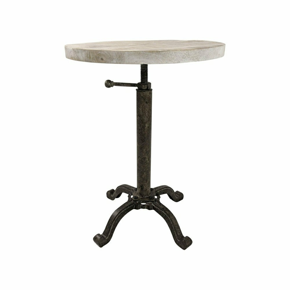 Colton Adjustable Vintage Table, Natural Driftwood Top | Plow & Hearth