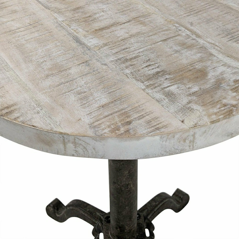 Colton Adjustable Vintage Table, Natural Driftwood Top | Plow & Hearth