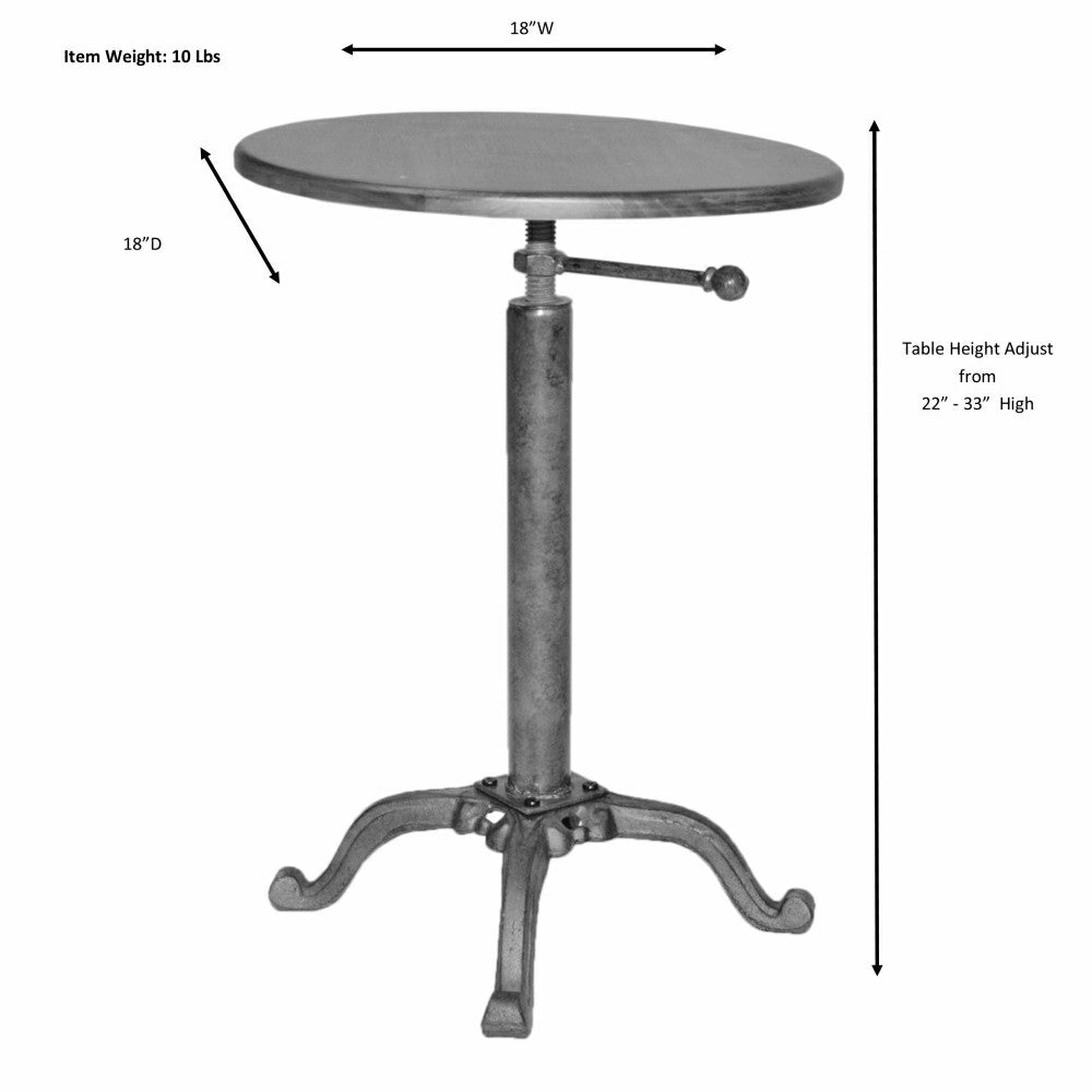 Colton Adjustable Vintage Table, Whitewash | Plow & Hearth