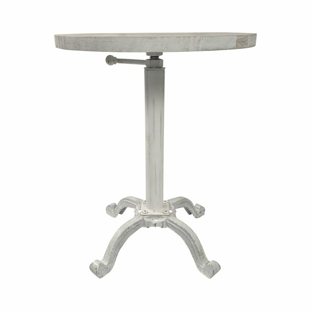 Colton Adjustable Vintage Table, Whitewash | Plow & Hearth