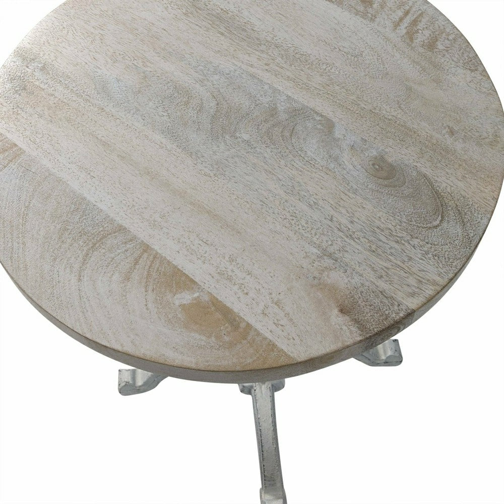 Colton Adjustable Vintage Table, Whitewash | Plow & Hearth