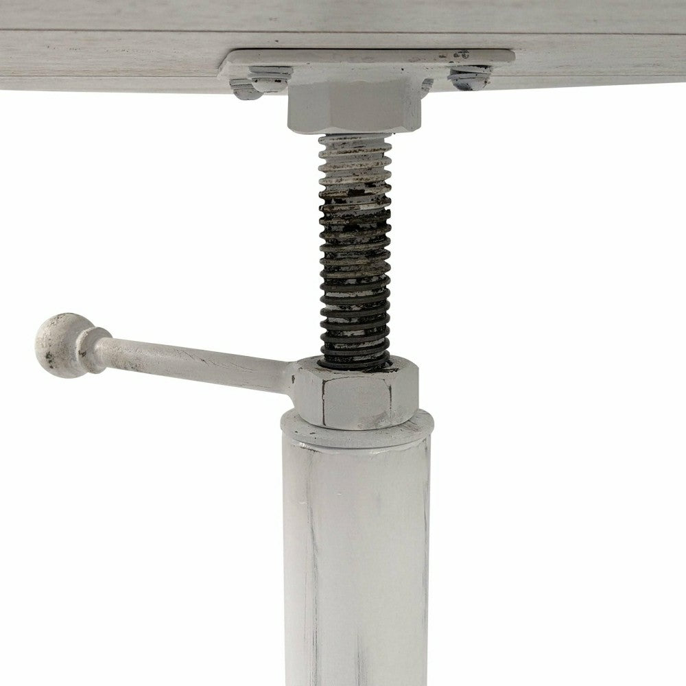 Colton Adjustable Vintage Table, Whitewash | Plow & Hearth