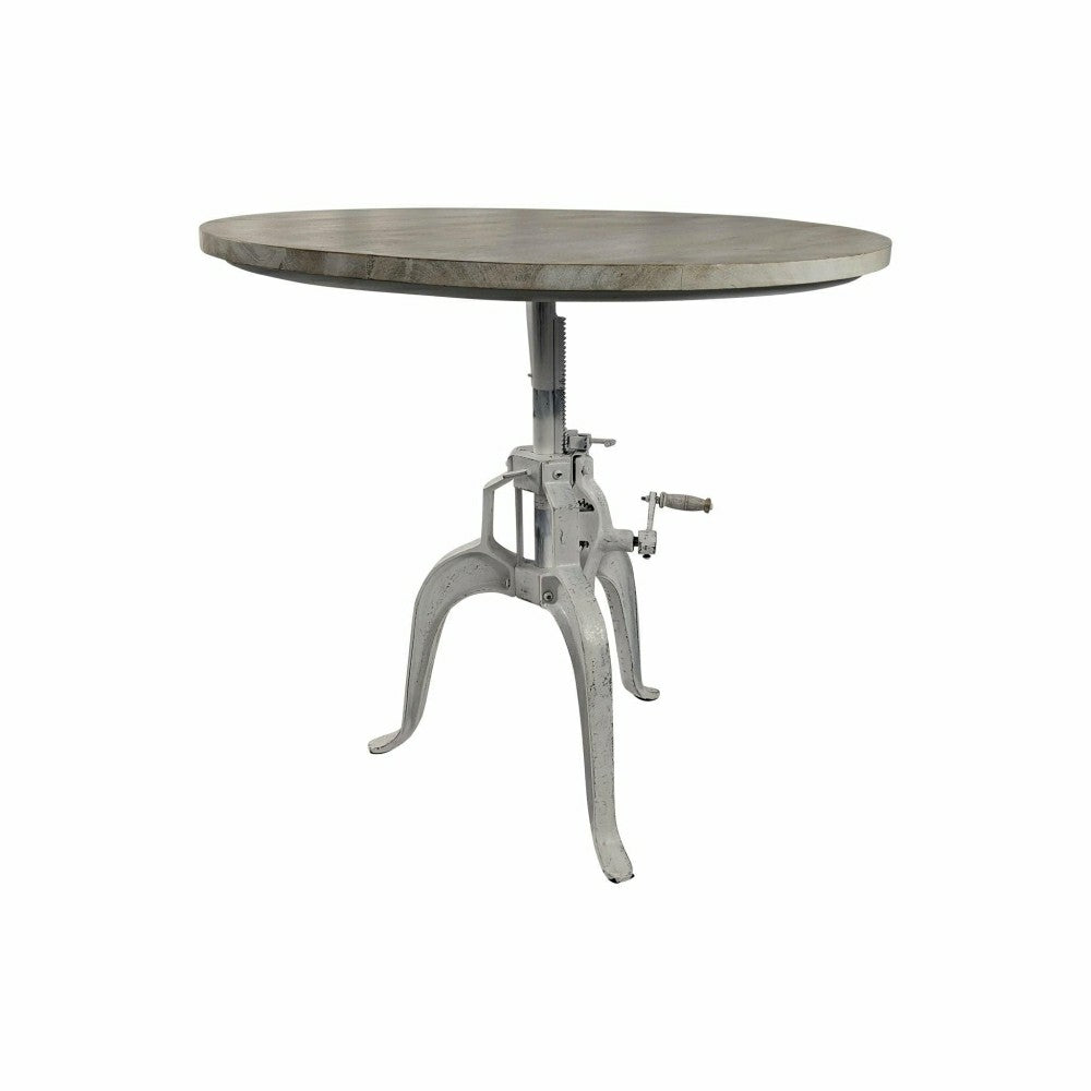 Bentley Adjustable Crank Table, Whitewash | Plow & Hearth