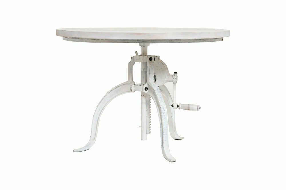 Riley Adjustable Height Rustic Coffee Table, Whitewash | Plow & Hearth