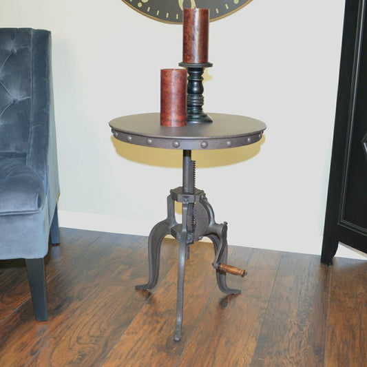 Regan Adjustable Accent Table, Industrial | Plow & Hearth