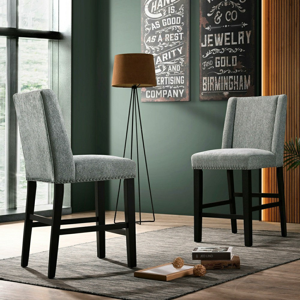 Upholstered Chair-Style 24" Counter Stools, Set of 2 | Plow & Hearth