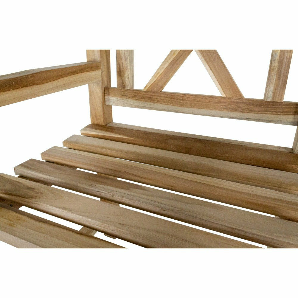 Åre Natural Teak Outdoor Patio Dining Chair with Arm Rests | Plow & Hearth