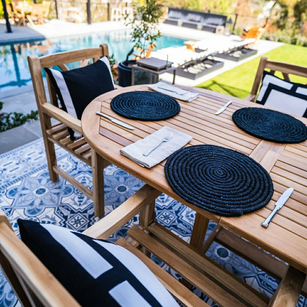 Åre Natural Teak Outdoor Patio Dining Chair with Arm Rests | Plow & Hearth